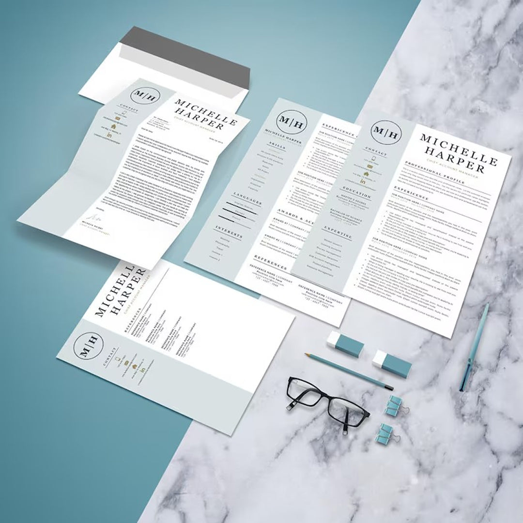 Professional Modern Resume Template and Cover Letter for Word and Pages, Resume Design, CV Template for Word, Professional CV, Instant Download Resume