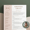 Professional Modern Resume Template and Cover Letter for Word, Google Docs, Instant Download