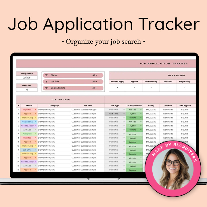 Job Application Tracker, Job Search Dashboard Google Sheet Job Tracker Spreadsheet Editable Resume Application Tracker Simple Career Planner