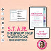 Interview Mastery, S.T.A.R. Method Workbook with 1000 Real Behavioral Interview Questions, STAR Stories, Step-by-Step Guide, Editable Worksheets, Planner